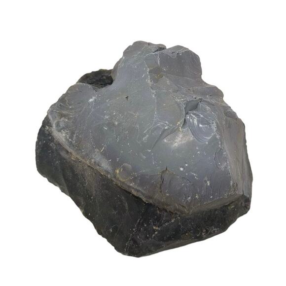 Black Gray Art Glass Cullet Layered Multicolor Slag #5XL199 - Picture 3 of 6